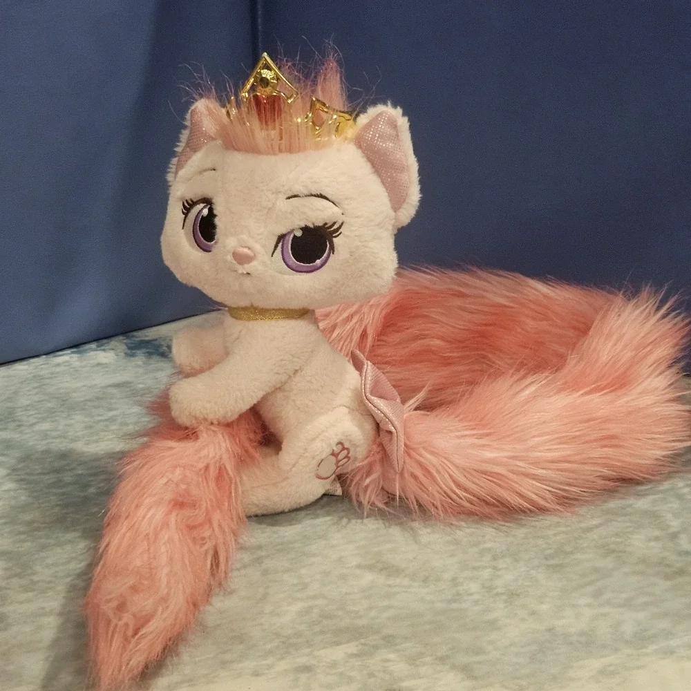 Disney Princess Aurora Sleeping Beauty & Palace Pet Plush Bundle Lot Pink Cat‎
